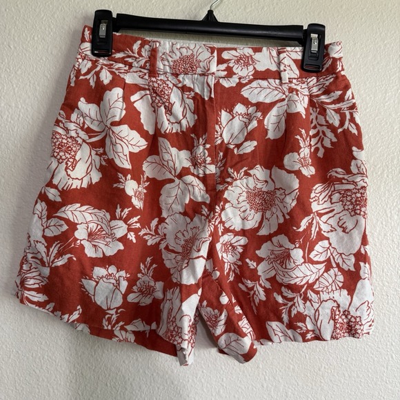 Old Navy Extra High-Rise Taylor Adjust Waist Floral Shorts Top Linen Set Small - Picture 7 of 16